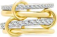 Sterling Forever Klara Mixed Metal Cubic Zirconia Stack Ring