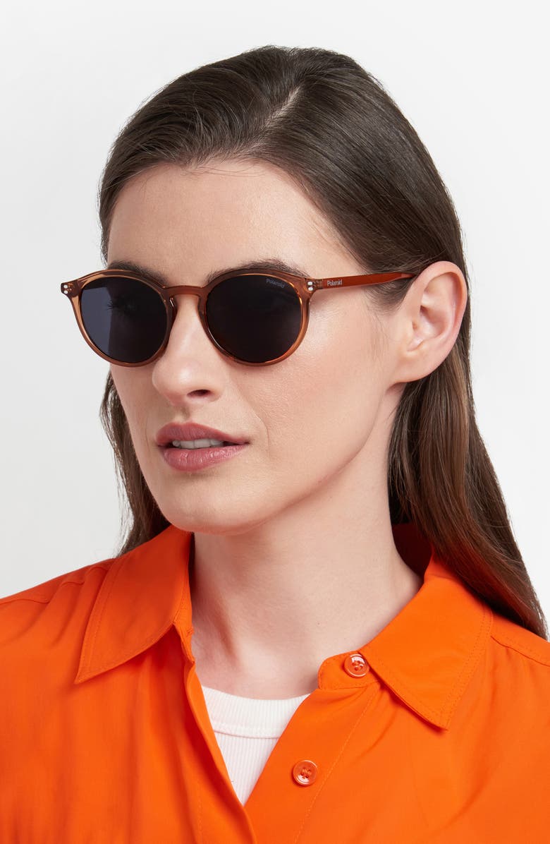 Polaroid 51mm Polarized Phantos Sunglasses, Alternate, color, Orange/ Blue Polar
