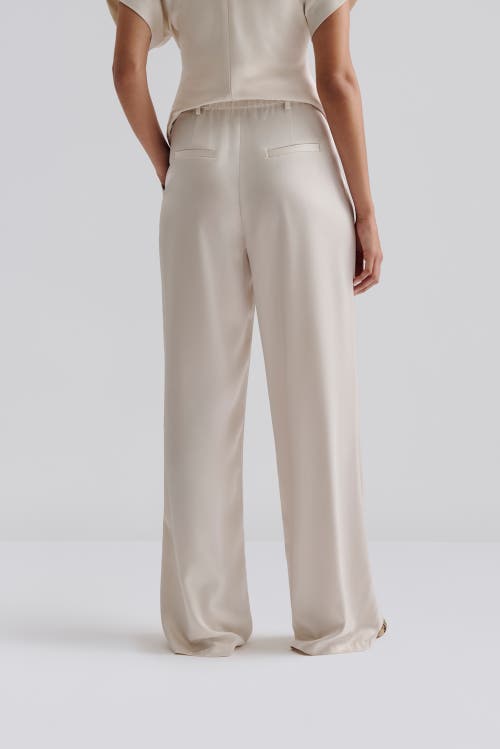 Malina Sarah Elastic Waist Satin Pants In Multi