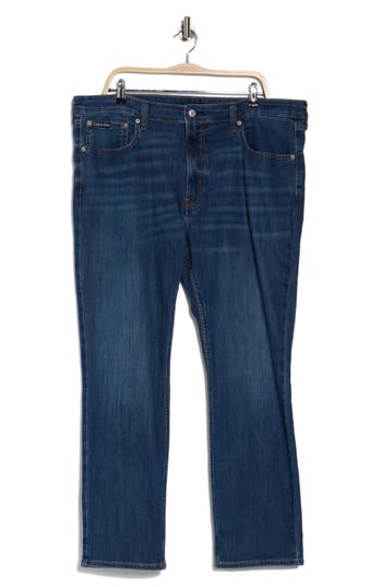 Shop Calvin Klein Slim Straight Leg Jeans In Dark Irving
