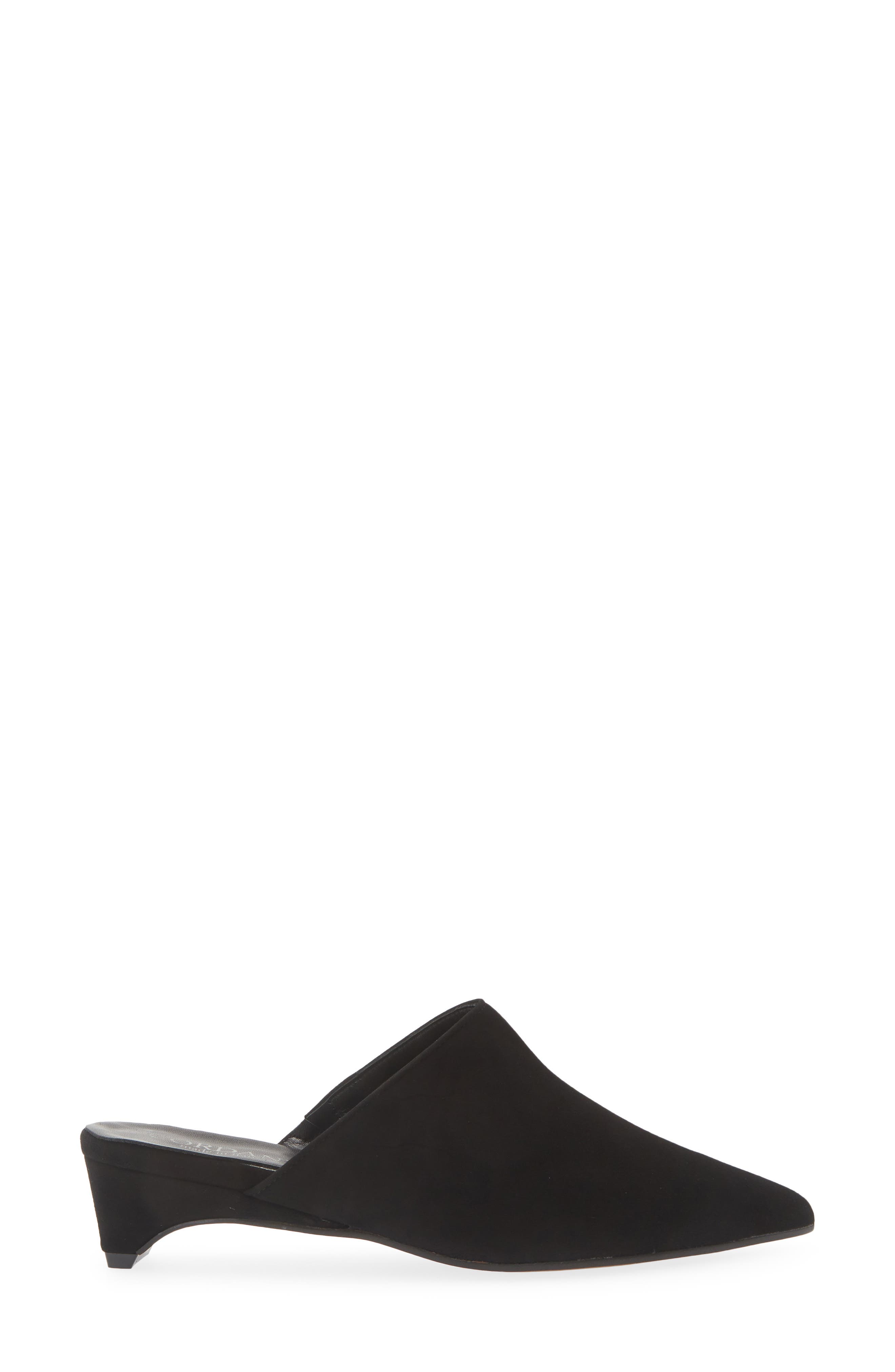 Rowan Suede Kitten Heel Mule, Alternate, color, NERO