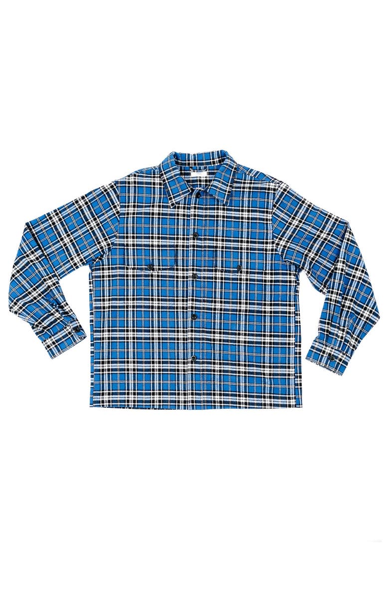 ARIKO Bucky Heavy Flannel Over Shirt, Main, color, Blue / Black