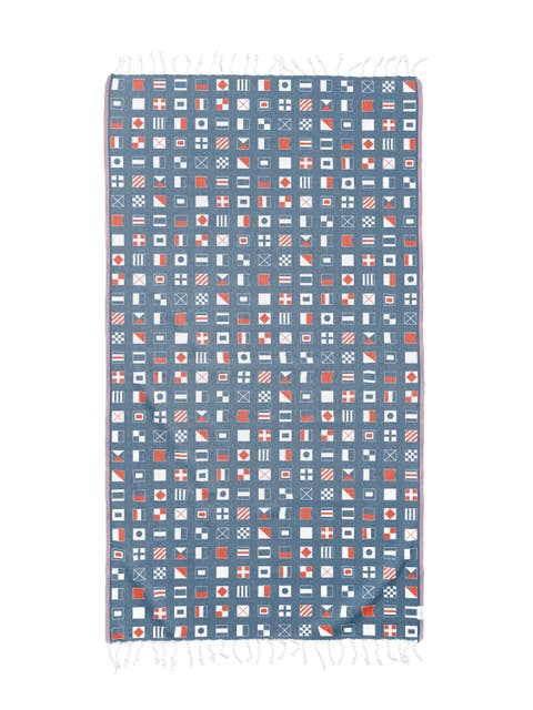 Oversized 37" x 71" Preppy Turkish Beach Towel by Ramus & Co