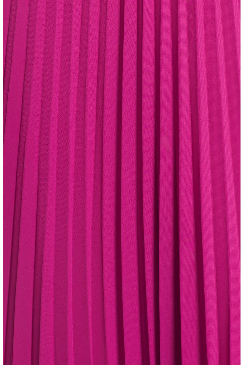 Xscape Pleated Chiffon Blouson Dress, Alternate, color, MAGENTA