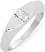 Covet Baguette CZ Signet Ring