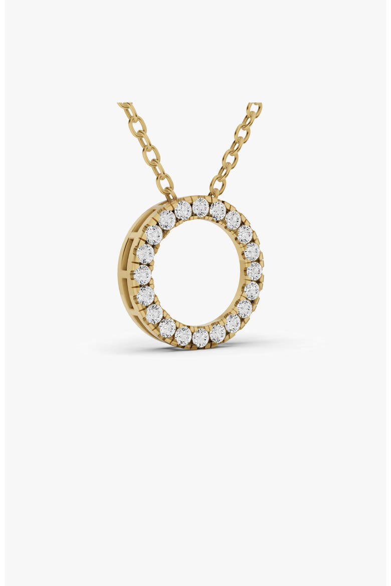 14K Gold 3 ct Necklace Circle Diamond, Alternate, color, Yellow Gold