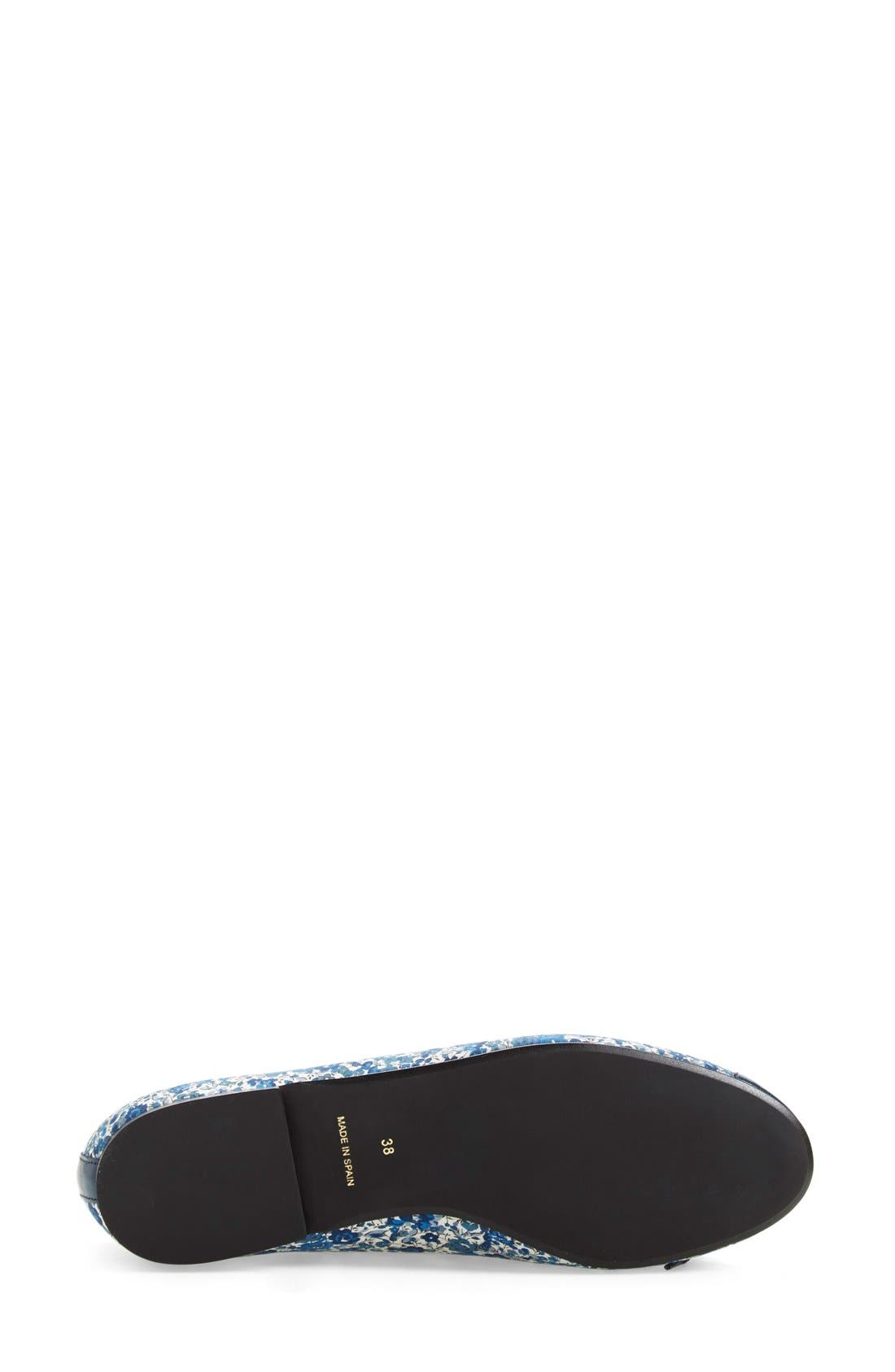 Liberty Print Ballet Flat, Alternate, color, TEAL