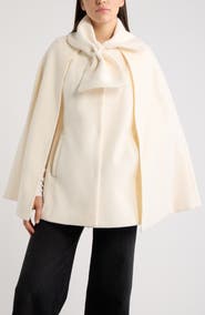 CeCe Bow Scarf Collar Cape