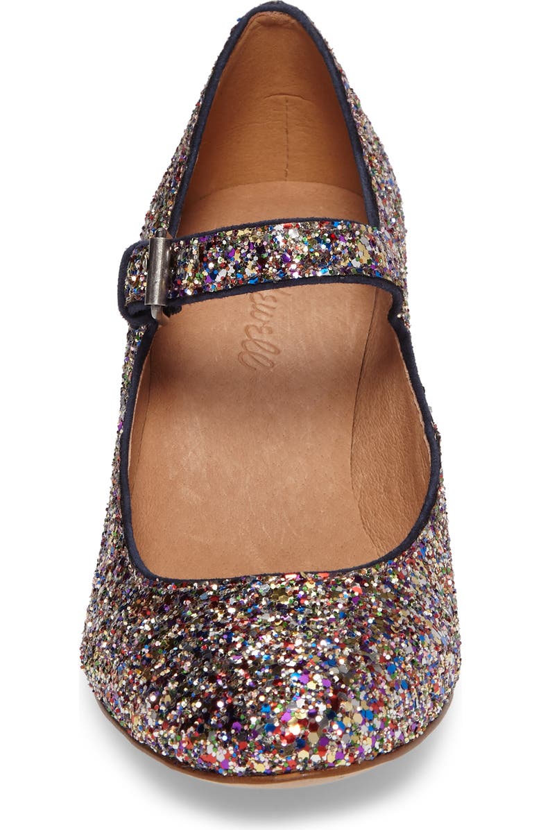 Madewell Zelda Glitter Mary Jane Pump, Alternate, color,
