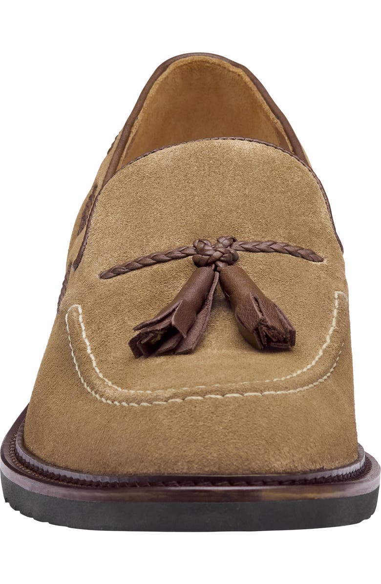 Johnston & Murphy Hartford Tassel Loafer, Alternate, color, Beige Italian Suede