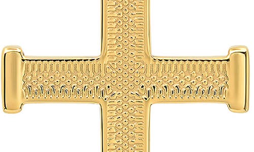 Hmy Jewelry 18k Gold Plated Stainless Steel Cross Pendant Necklace In Gold