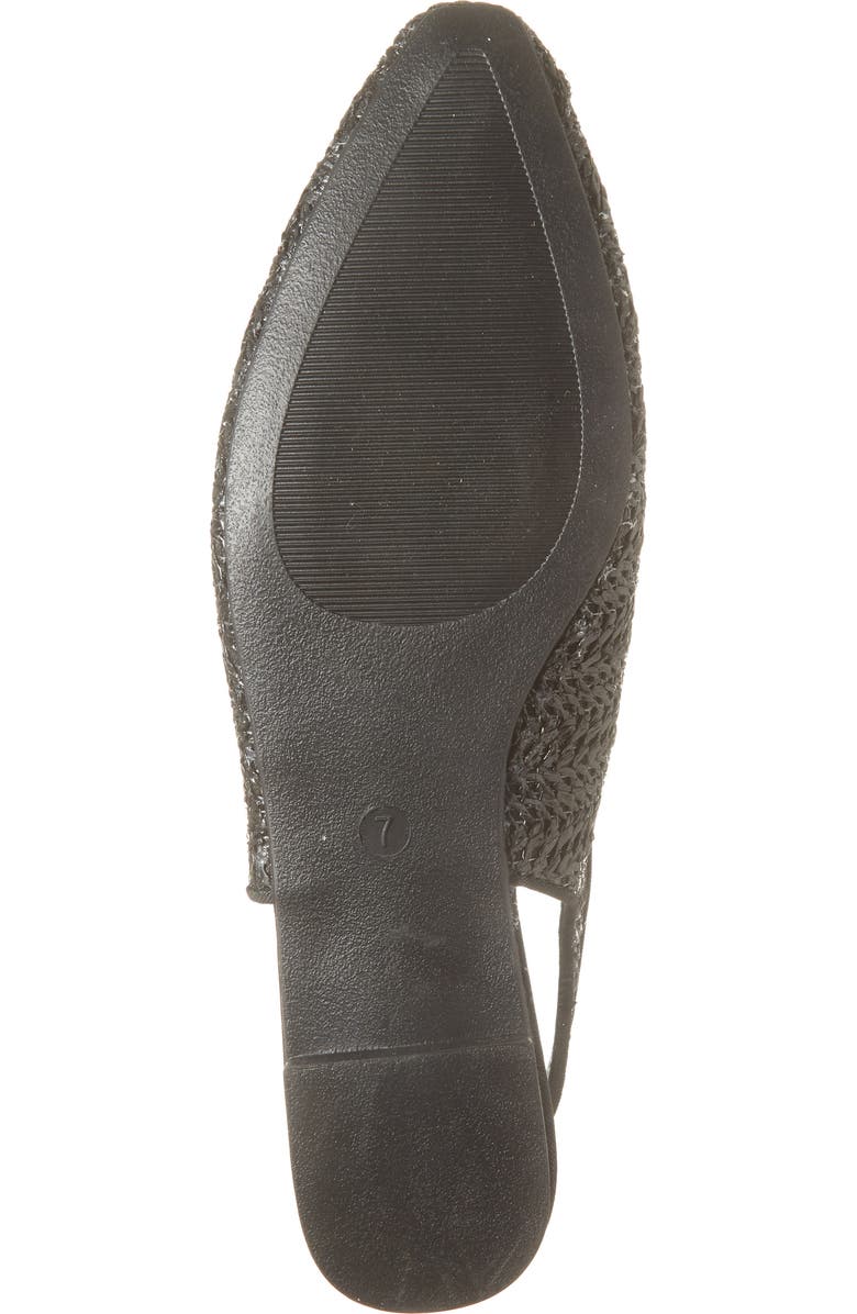 Tahari Faux Raffia Slingback Flat, Alternate, color,