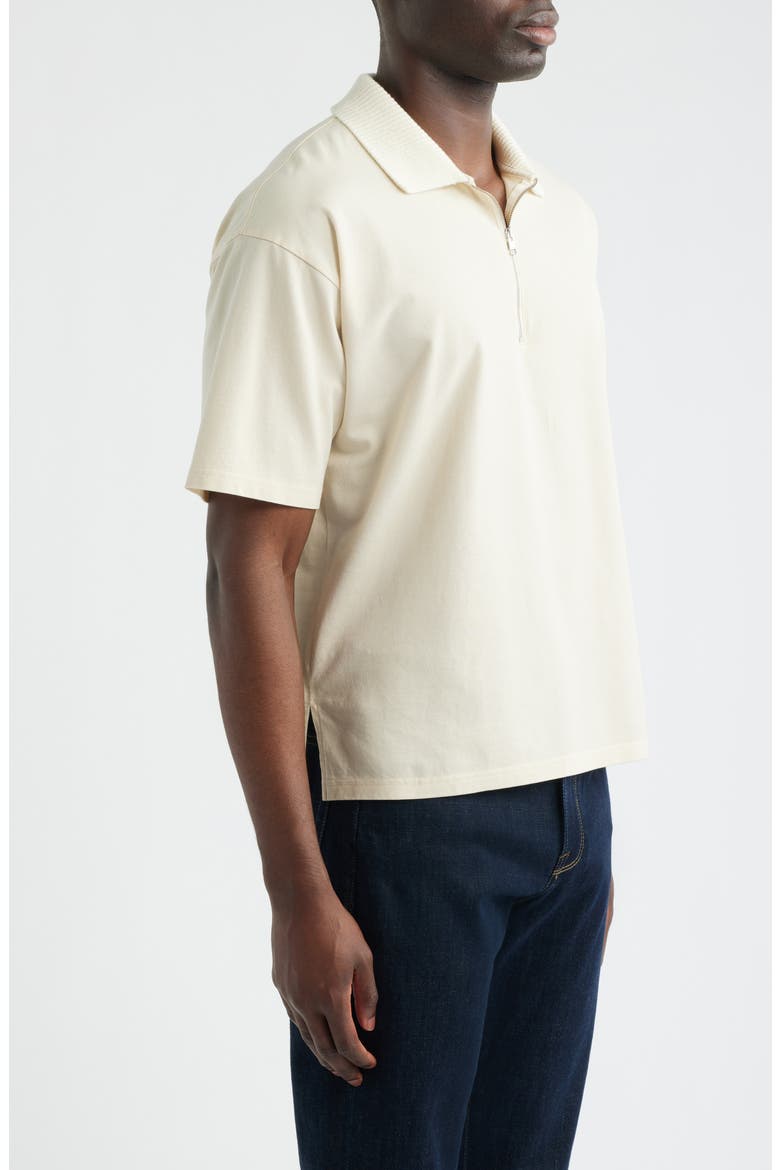 Half Zip Polo, Alternate, color, LIGHT STONE