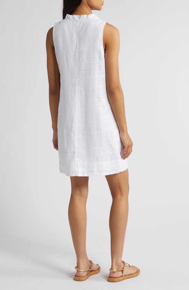 Tommy Bahama Two Palms Double Ruffle Linen Dress, Alternate, color, White