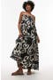 Printed Linen Maxi Dress