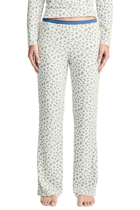 Women's Pointelle Cotton Stretch Sleep Pant
