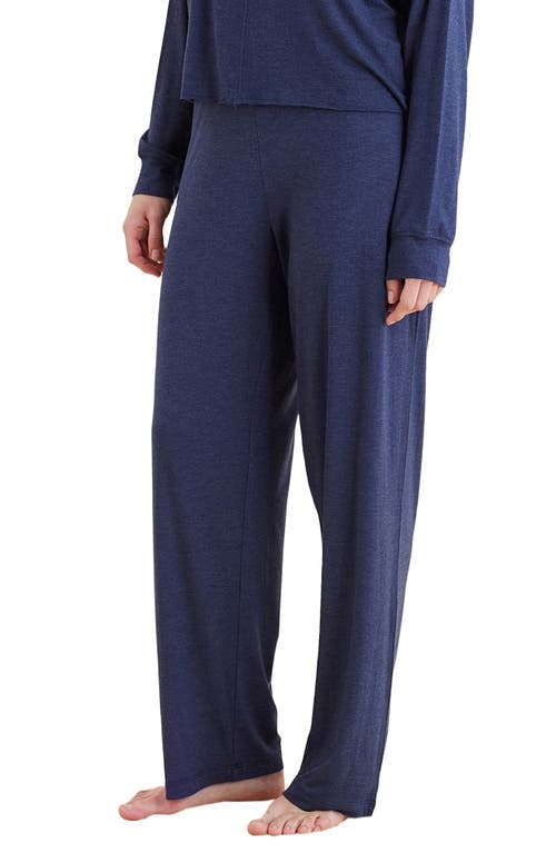 Papinelle Tencel® Modal Soft Drawstring Waist Sleep Pants In Navy Melange