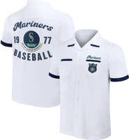 Darius Rucker Collection by Fanatics Men's Darius Rucker Collection by Fanatics  White Seattle Mariners Bowling Button-Up Shirt