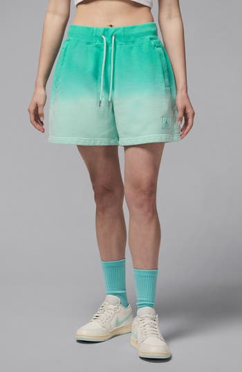 Jordan Flight Fleece Dip Dye Sweat Shorts In Green