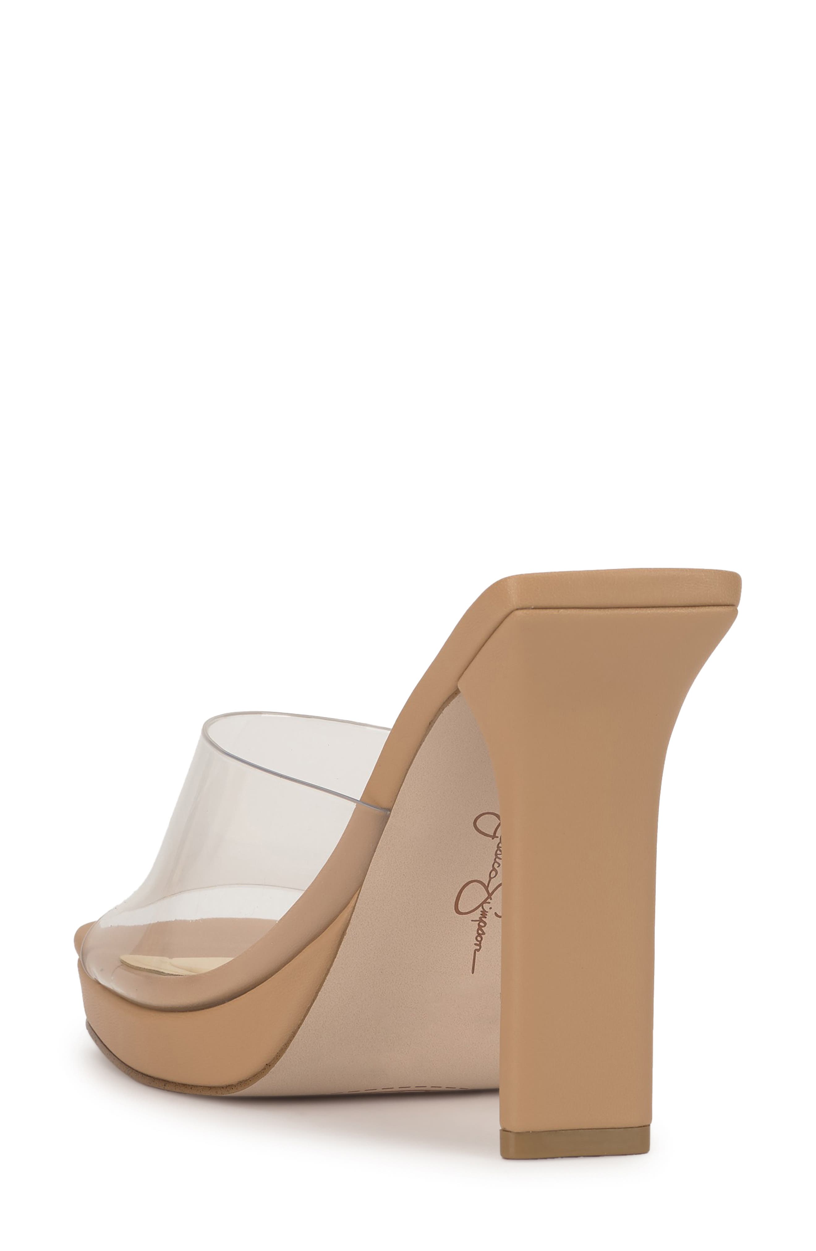 Jessica Simpson Azelica Platform Slide Sandal, Alternate, color, Clear