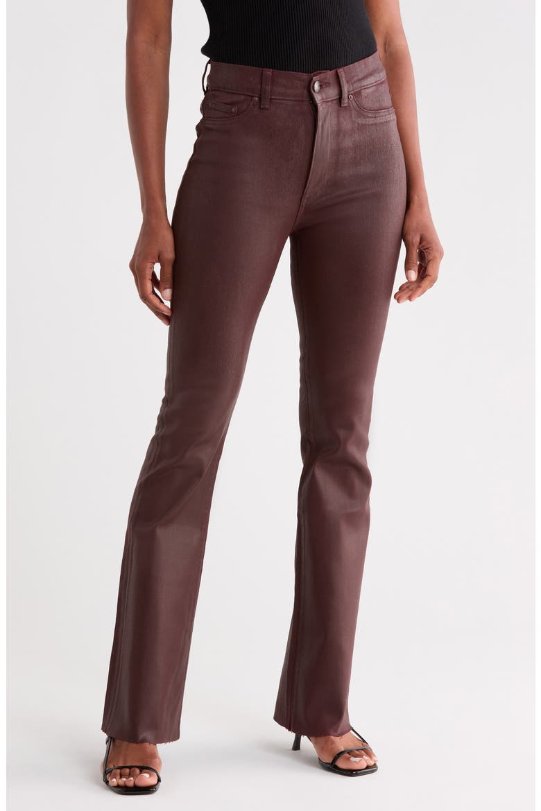 Bridget High Waist Bootcut Jeans, Main, color, SAFFRON COATED