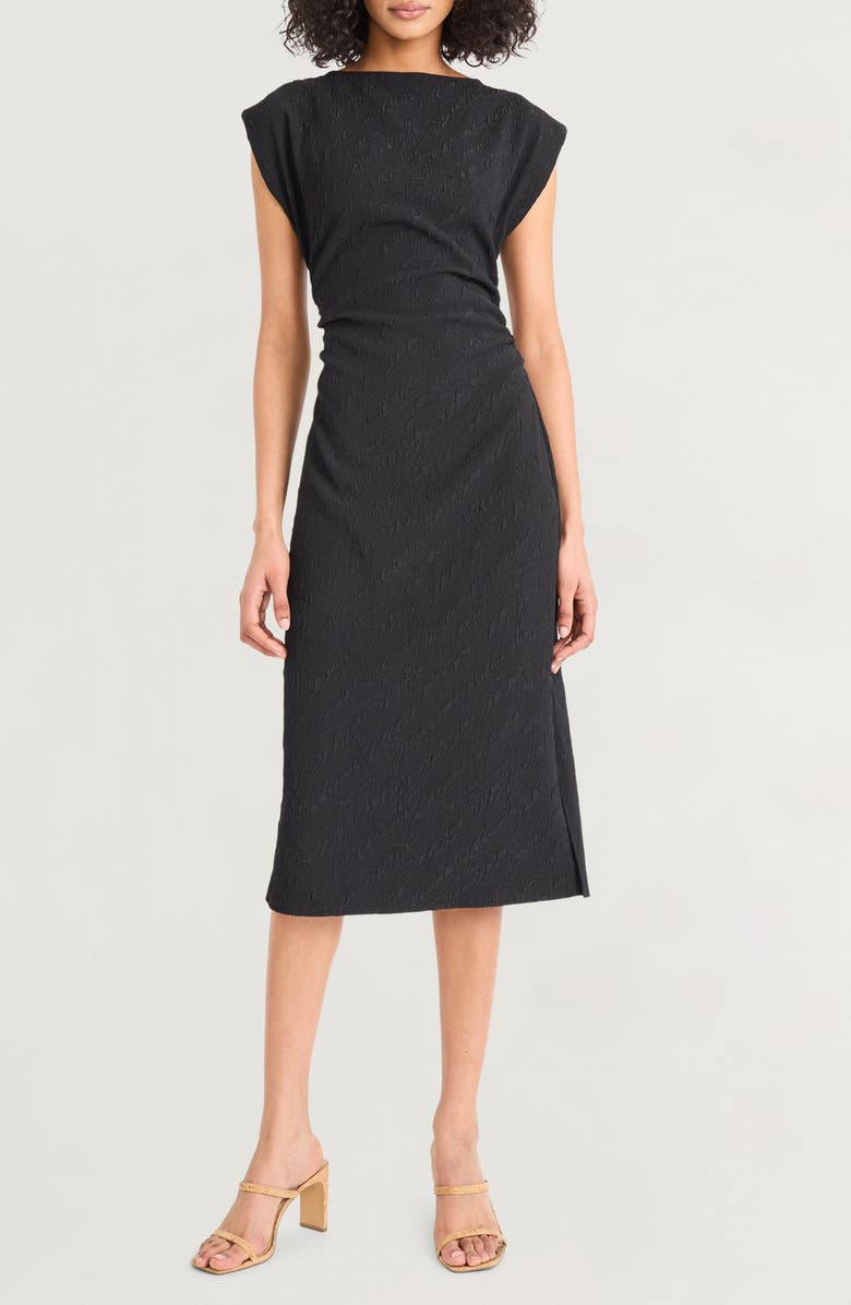 Luxely Textured Midi Dress, Main, color, 