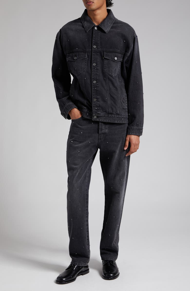 Valentino Garavani Rockstud Nonstretch Denim Jeans, Alternate, color, 