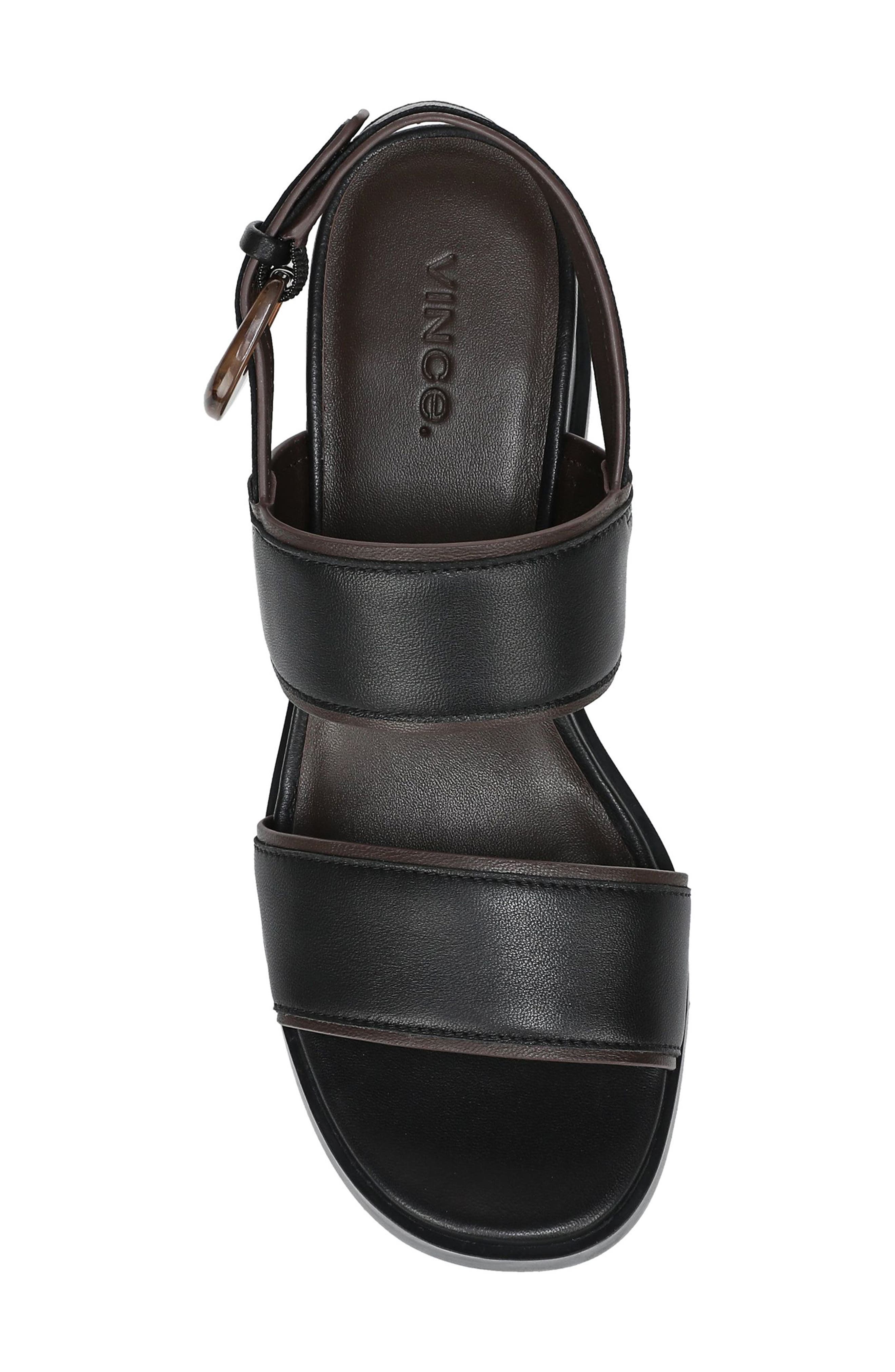 Vince Roma Wedge Slingback Sandal, Alternate, color, Black