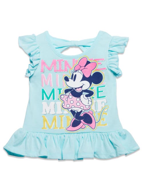 Disney Minnie Mouse Tank Top & French Terry Shorts Set In Blue