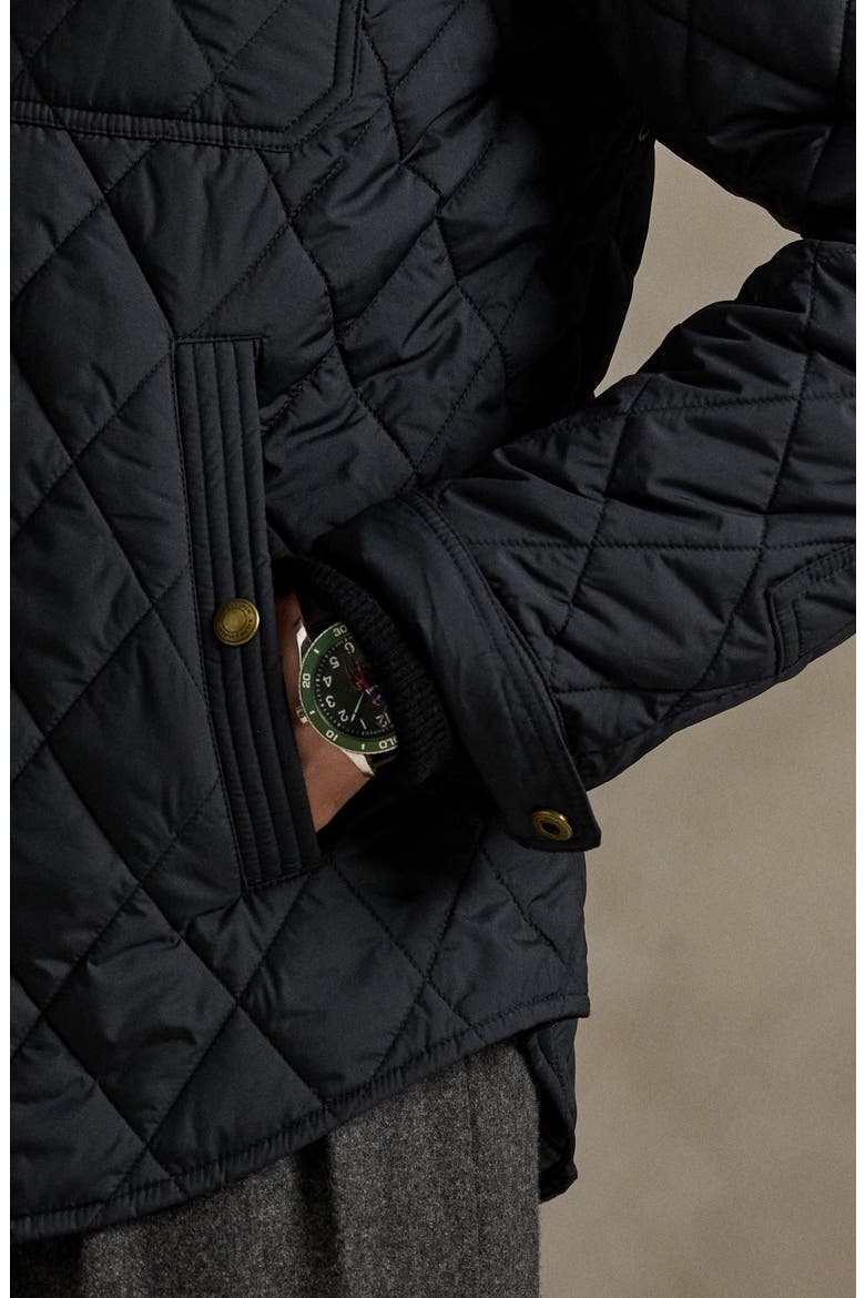 The Beaton Quilted Water-Repellent Shirt Jacket, Alternate, color, BLACK