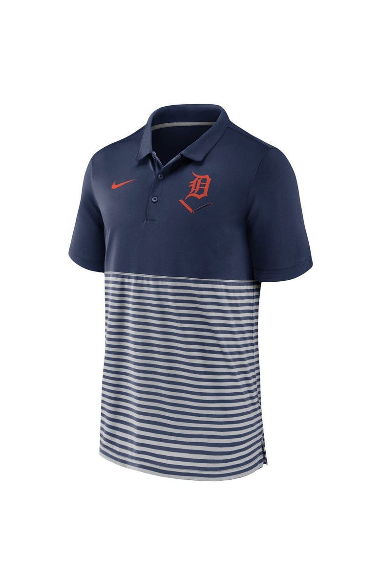 Nike Men's Nike Navy/Gray Detroit Tigers Home Plate Striped Polo, Alternate, color, 