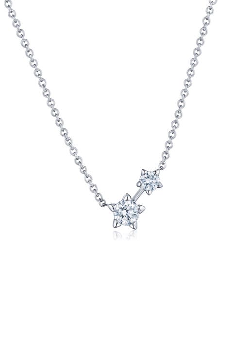 Star Set Diamond Pendant Necklace