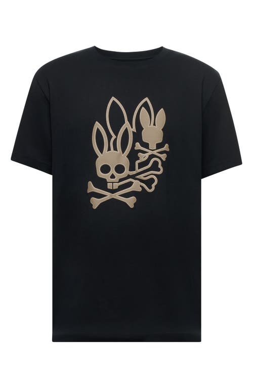 Psycho Bunny Aussie Appliqué Graphic T-shirt In Black