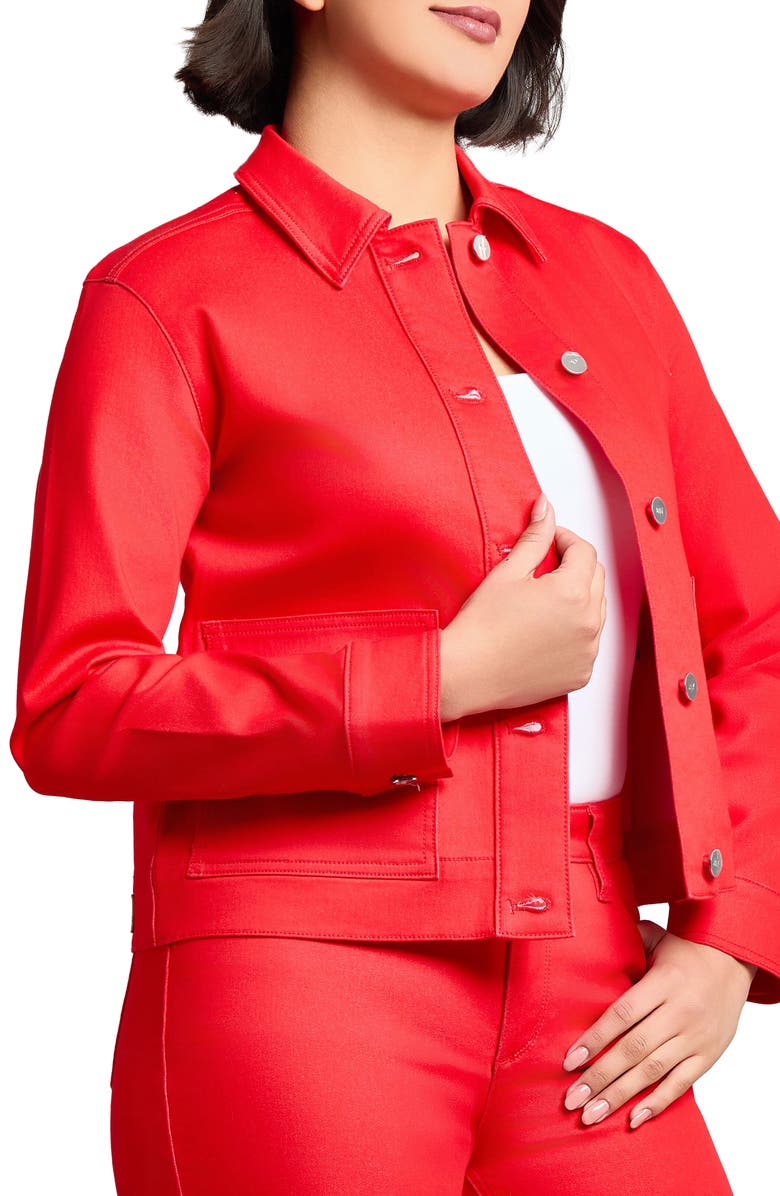 Jones New York Patch Pocket Denim Jacket, Alternate, color, 