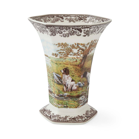 Woodland Hexagonal Vase 10.5"