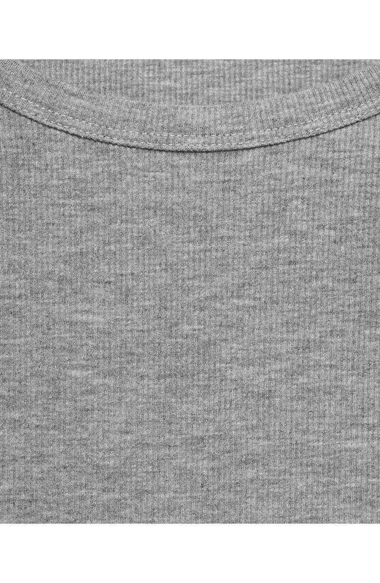 MANGO Rib Long Sleeve T-Shirt, Alternate, color, Grey