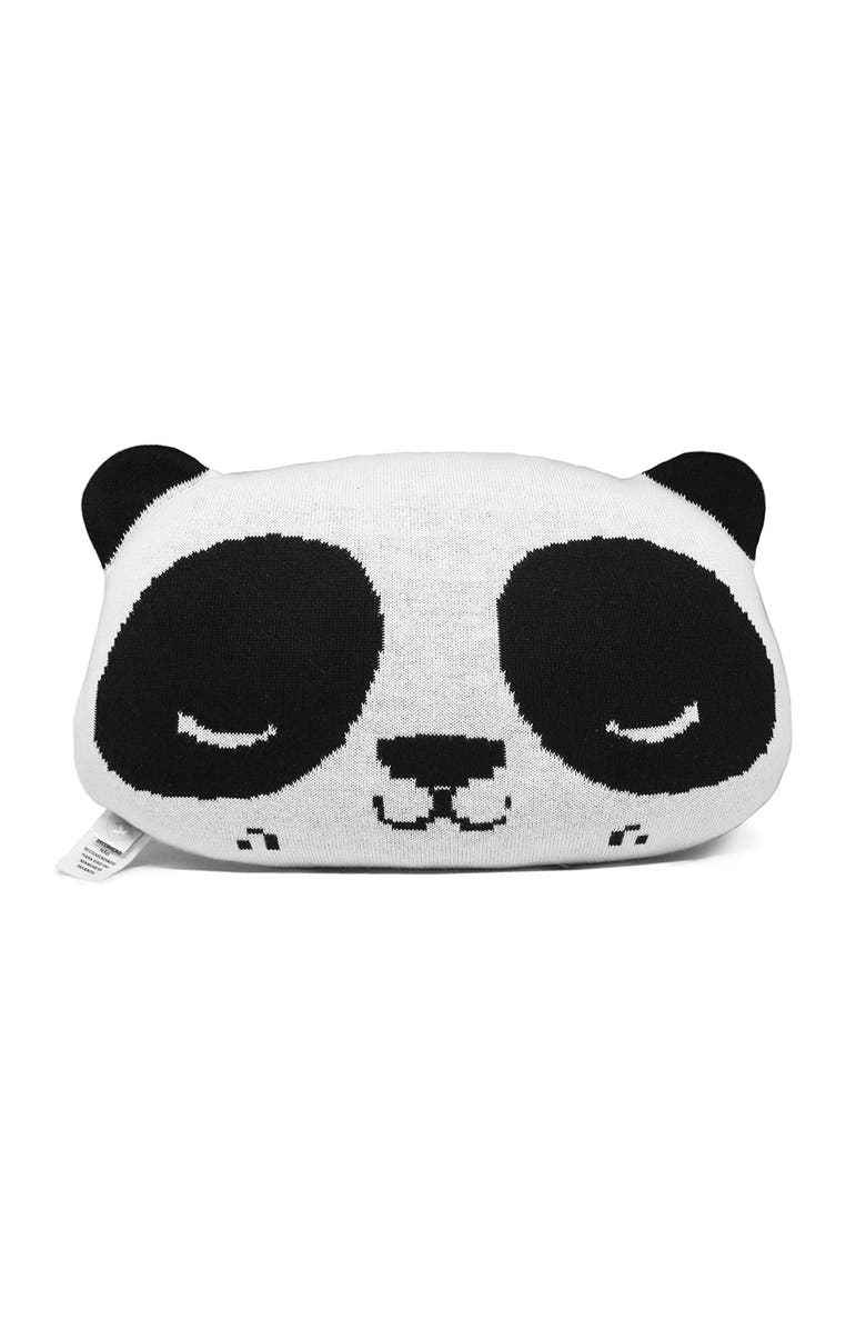 RIAN TRICOT Panda Pillow, Main, color, Black & White