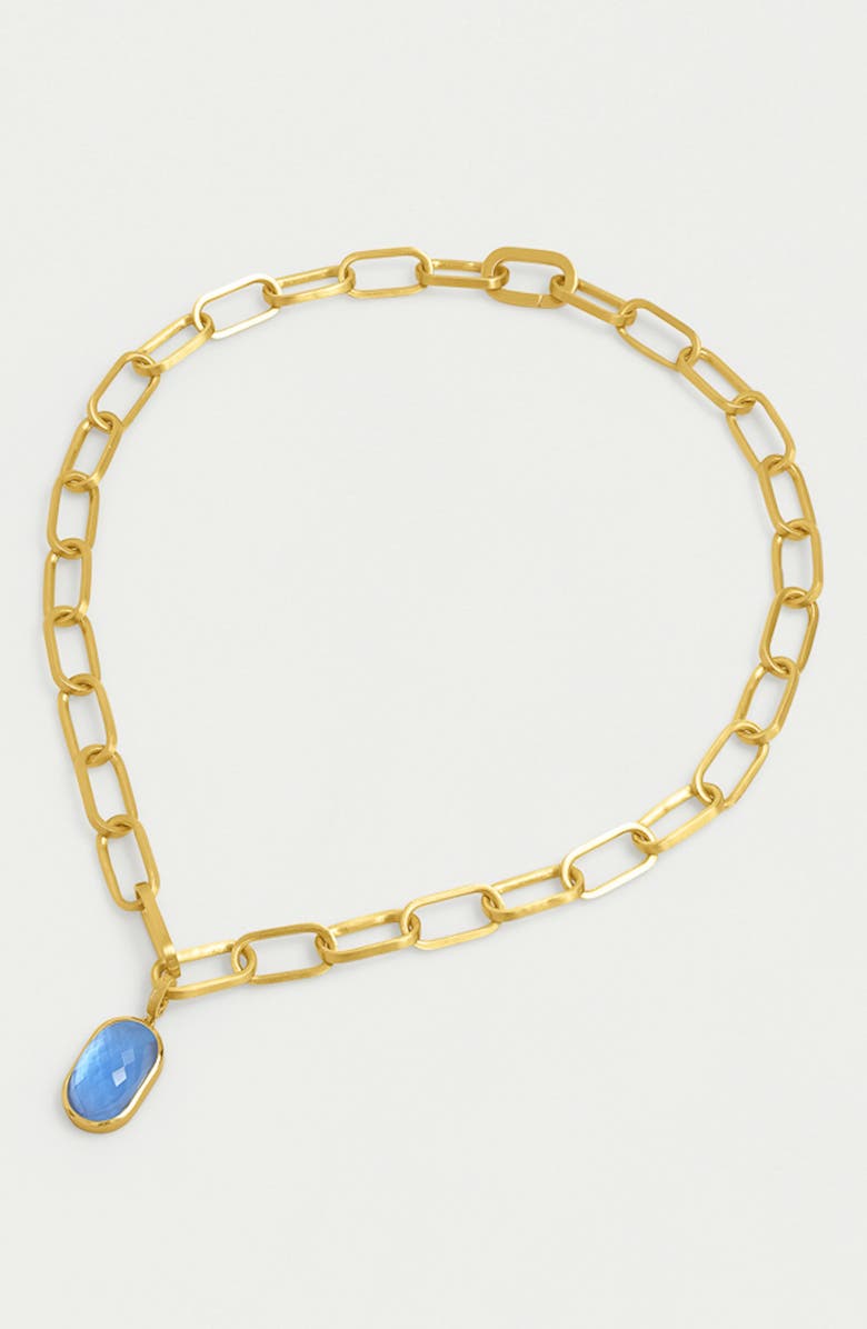 Dean Davidson Mercer Statement Collar Necklace, Alternate, color, Iridescent Midnight Blue/ Gold