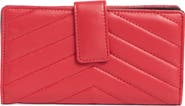 MUNDI SMALL LEATHER GOODS Quilted Tab Frame Clutch