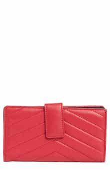 MUNDI SMALL LEATHER GOODS Quilted Tab Frame Clutch