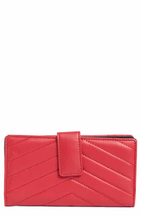 MUNDI SMALL LEATHER GOODS Quilted Tab Frame Clutch