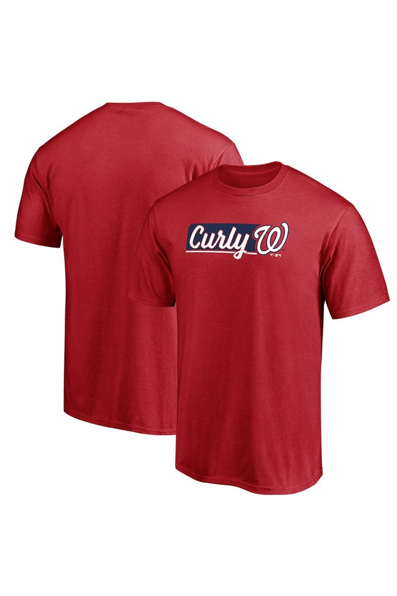 Men's Red Washington Nationals Curly W Local T-Shirt, Alternate, color, Red
