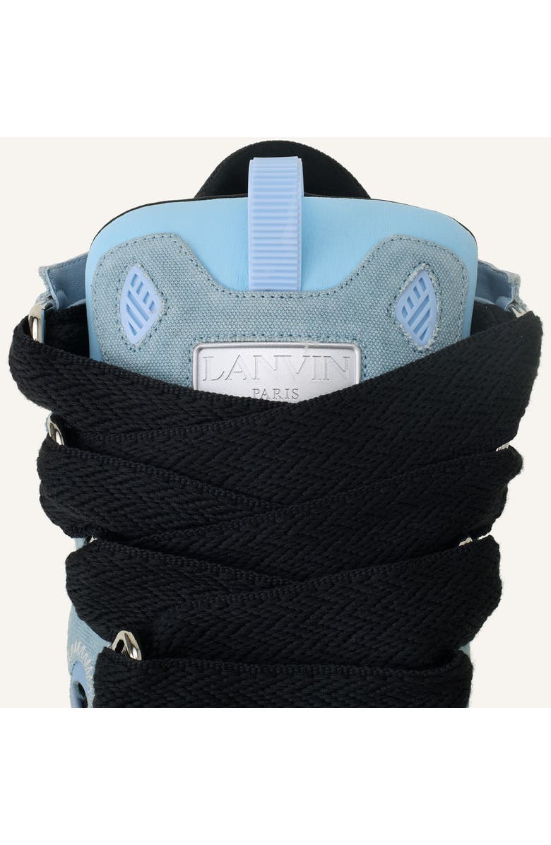 Lanvin Curb Canvas Sneakers, Alternate, color, Blue/Amber