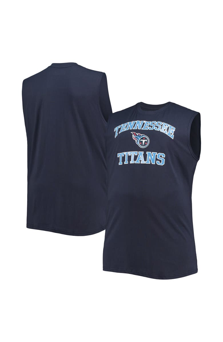 PROFILE Men's Navy Tennessee Titans Big & Tall Muscle Tank Top, Main, color, 