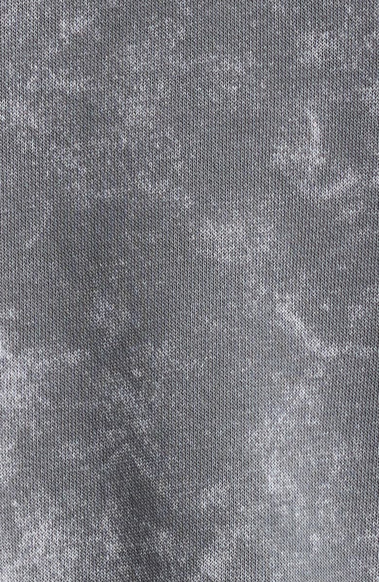 Von Dutch Oversize Crop Quarter Zip Fleece Hoodie, Alternate, color, Dark Grey Mineral Wash