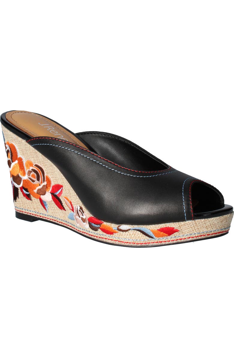 J. Reneé Haleesi Wedge Sandal, Main, color, Black