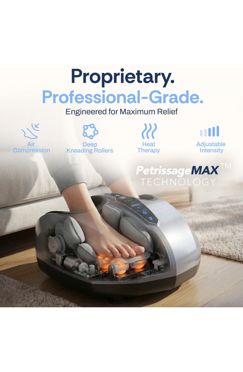 MIKO Shiatsu Foot Massager with Heat, LCD Display, Alternate, color, Charcoal