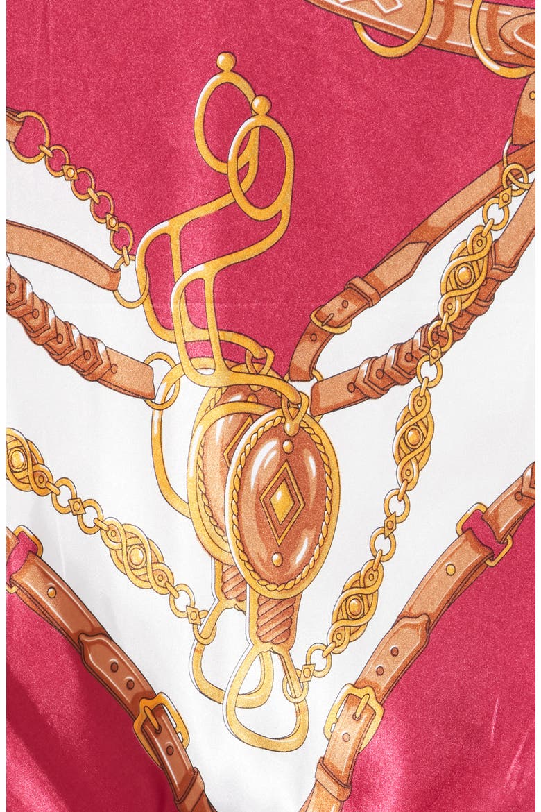 Chain Print Scarf, Alternate, color, WINE RED