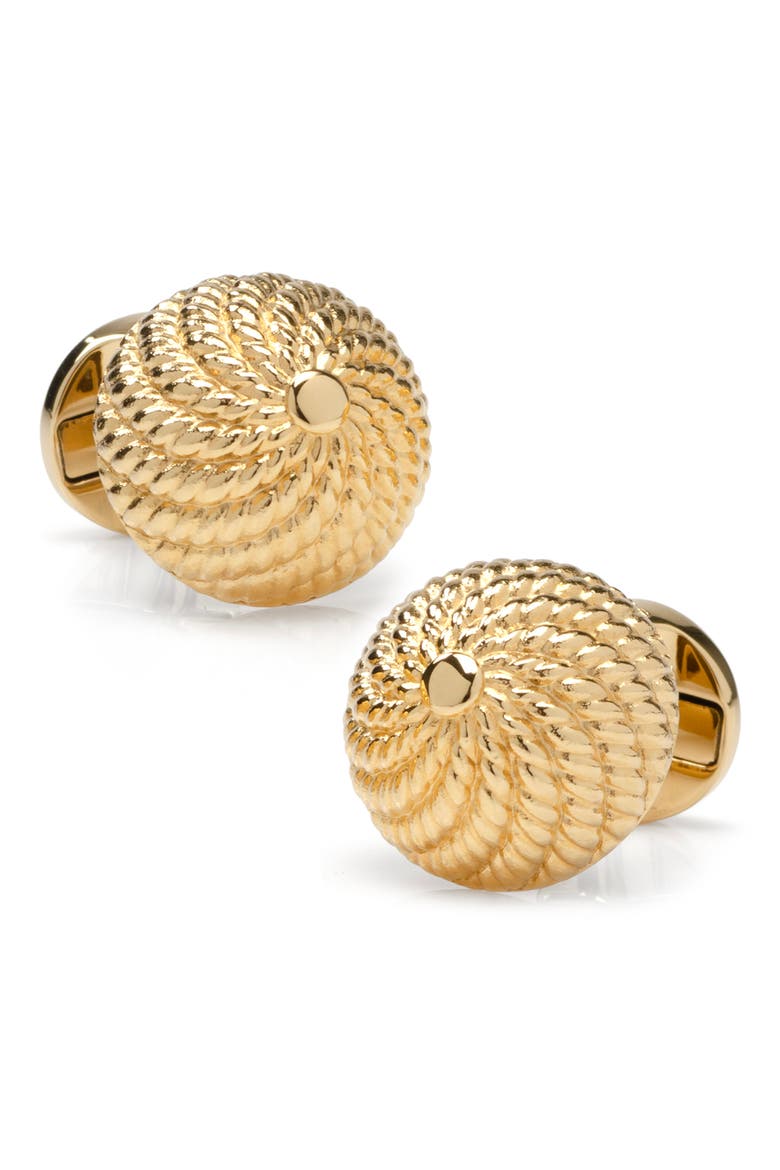 Vincent De Paul Colony Cufflinks, Main, color, GOLD