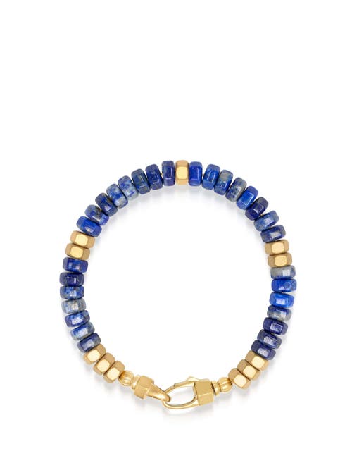 Nialaya Hexagon Beaded Bracelet In Blue